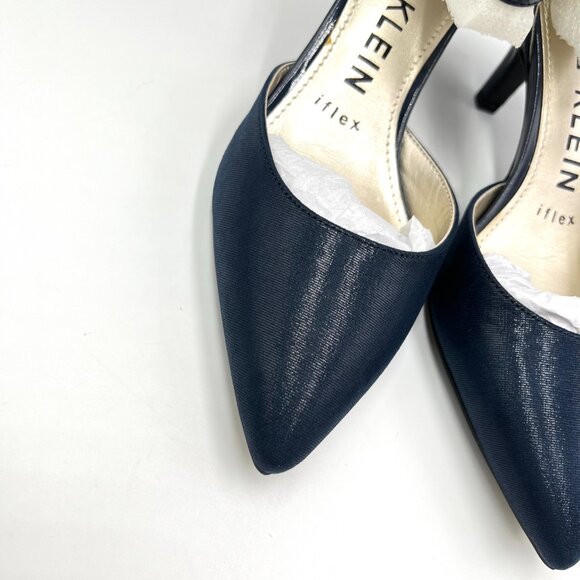 Anne Klein Womens Size 6 Fabulist Navy Blue D'Orsay Pumps‎ Heels Shoes - Picture 4 of 13